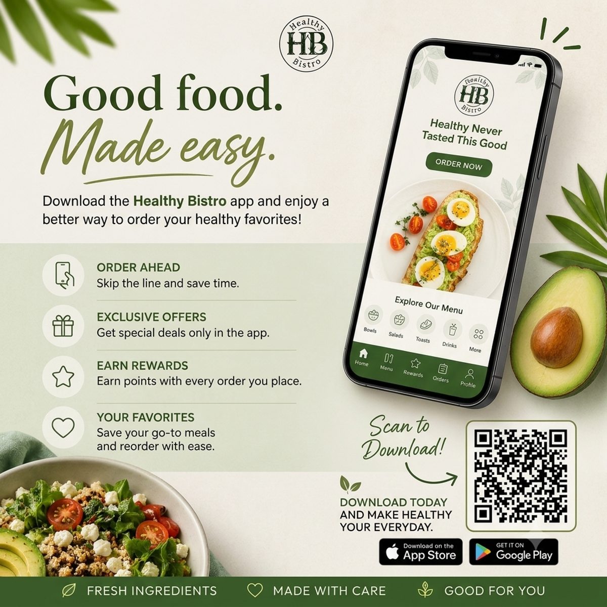 Order easy, eat healthy!