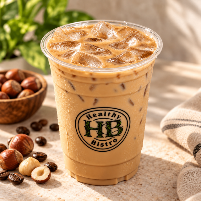 Hazelnut Iced Coffee.