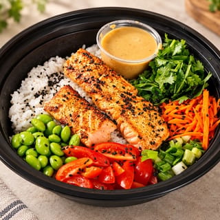 Grilled Salmon Power Bowl