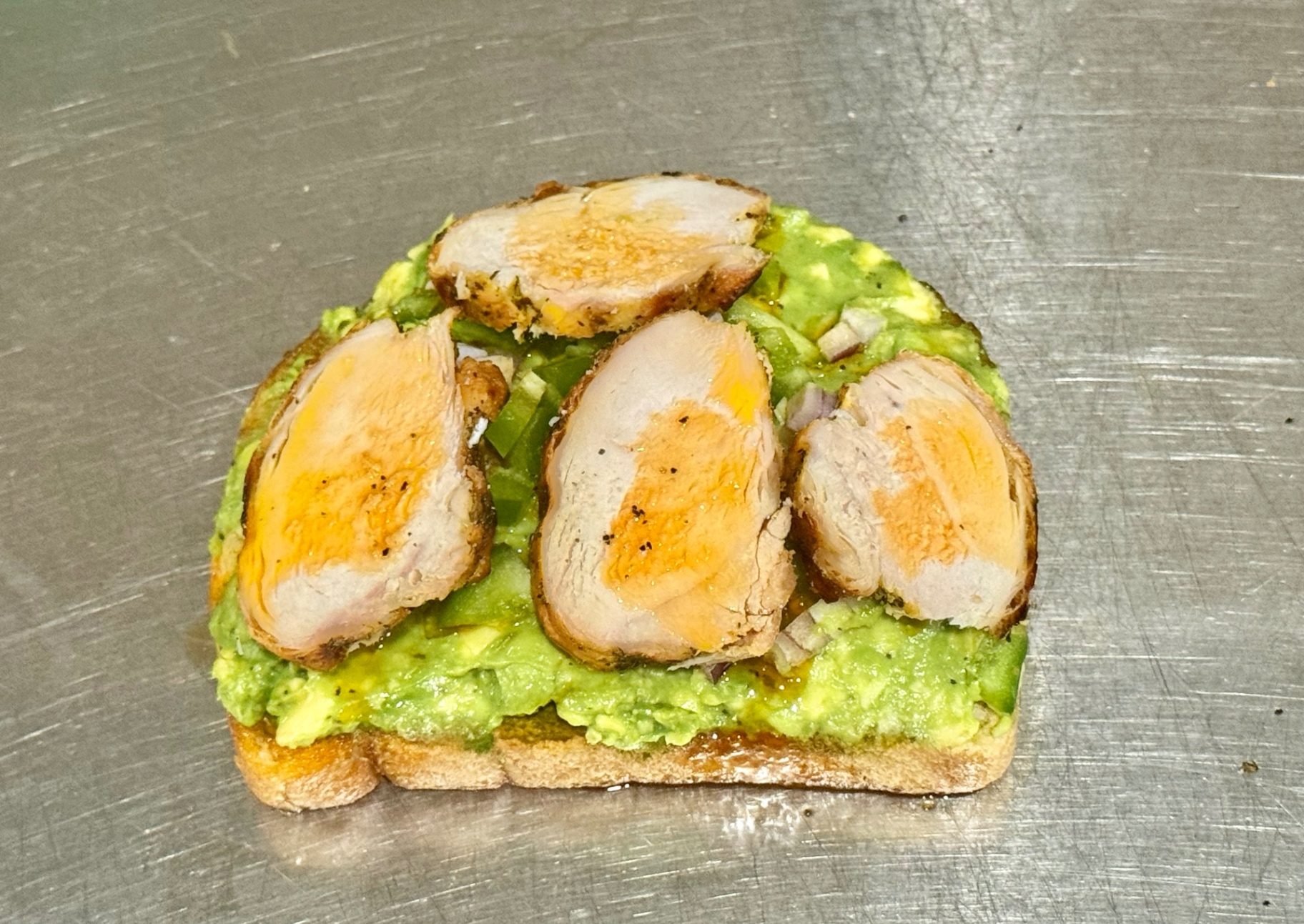 Spicy Chicken Avo Toast.