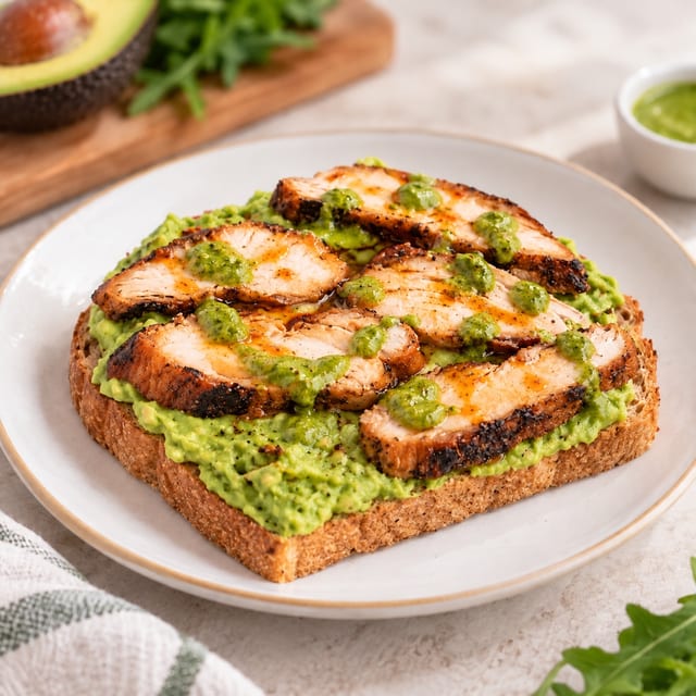 Spicy Chicken Avo Toast.