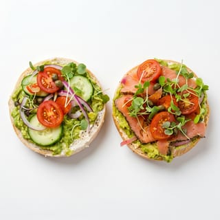 Smoked Salmon Bagel With Avocado