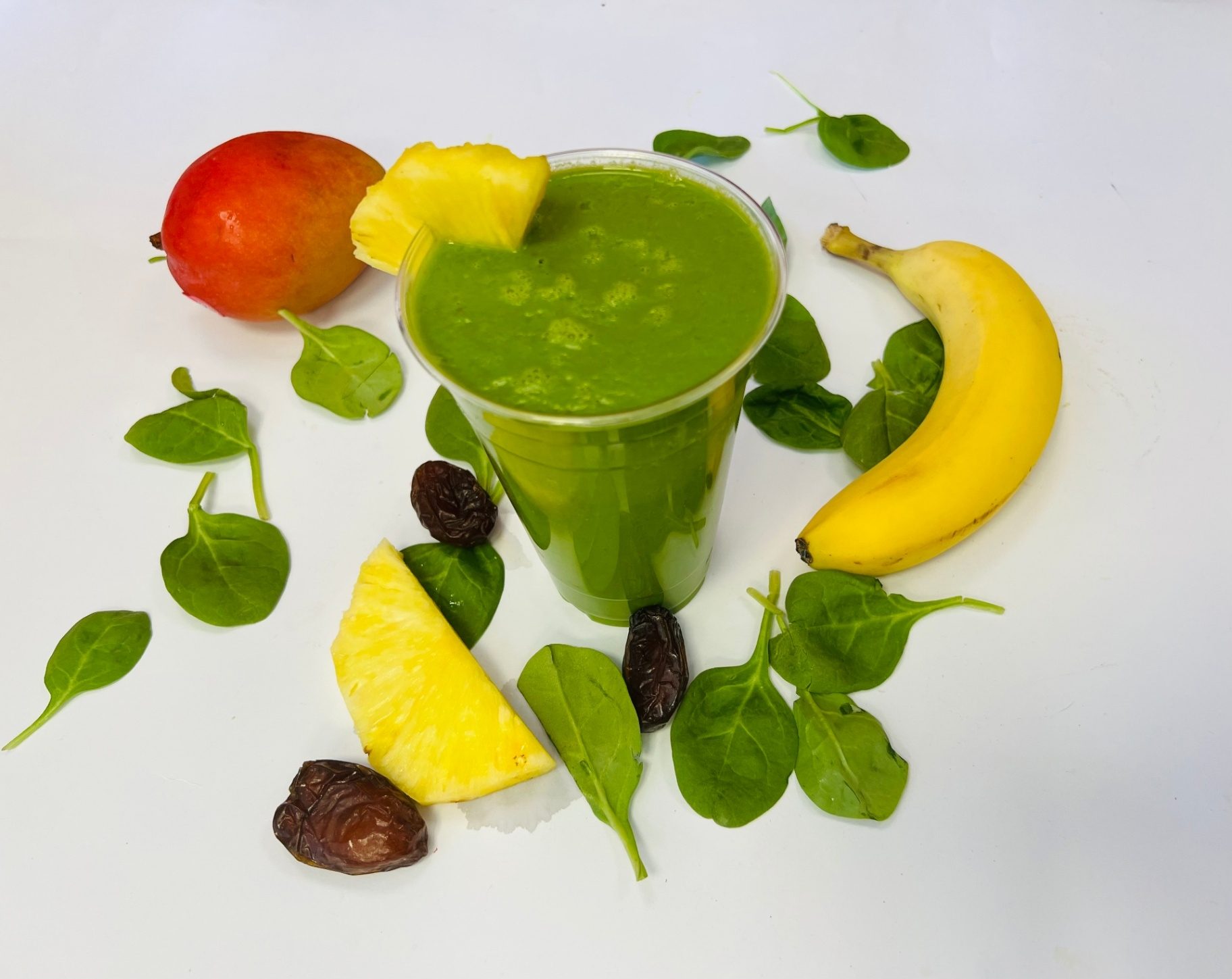 Tropical Green Protein Smoothie.