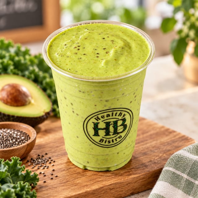 Kale Avocado Protein Smoothie.