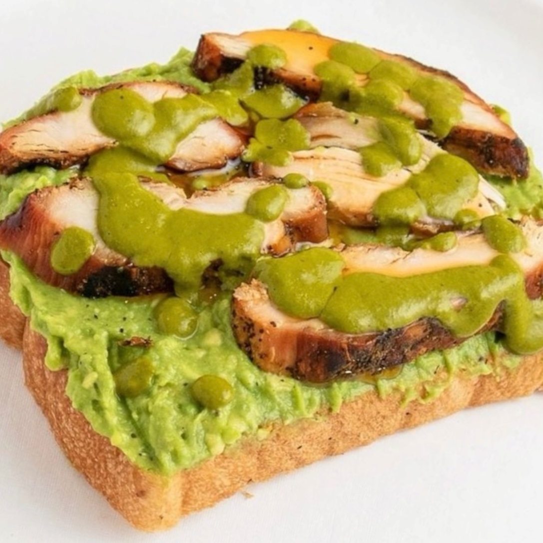 Spicy Chicken Avo Toast.