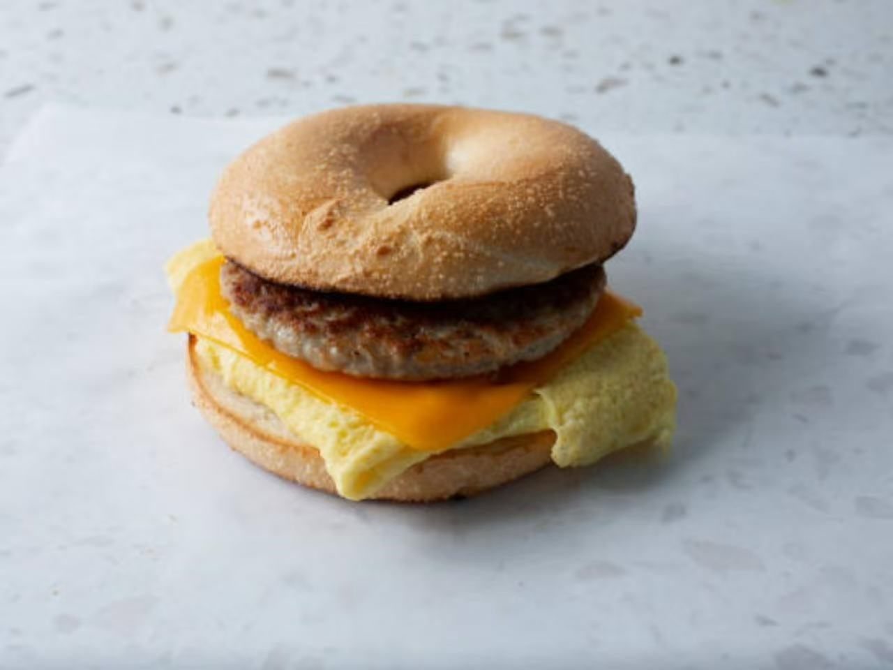 Kids Chicken Sausage Bagel.